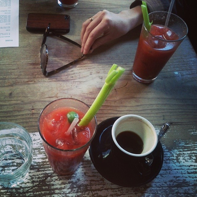 Bloody Mary and espresso kind of brunch