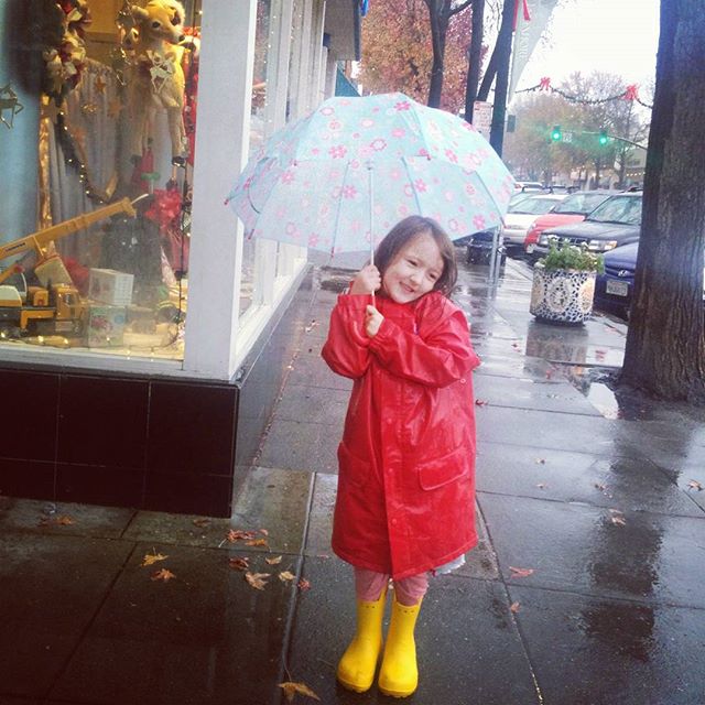 her very own umbrella