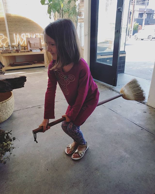 she always finds a broom