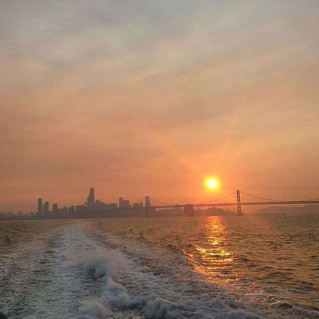 sunset from the ferry